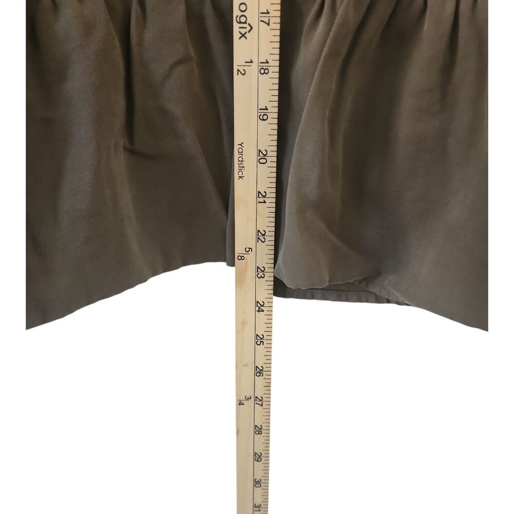 Zara Peplum Utility Jacket Women's Size Large Olive Green Ruffled Open-Front - Picture 5 of 6